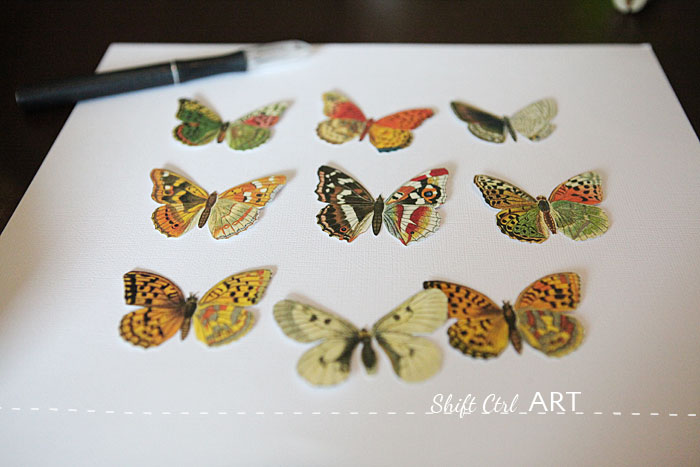 Vegan butterfly framed art paper craft 1