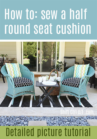 Click through for #detailed image #tutorial on how to #sew an #half-round seat #cushion
