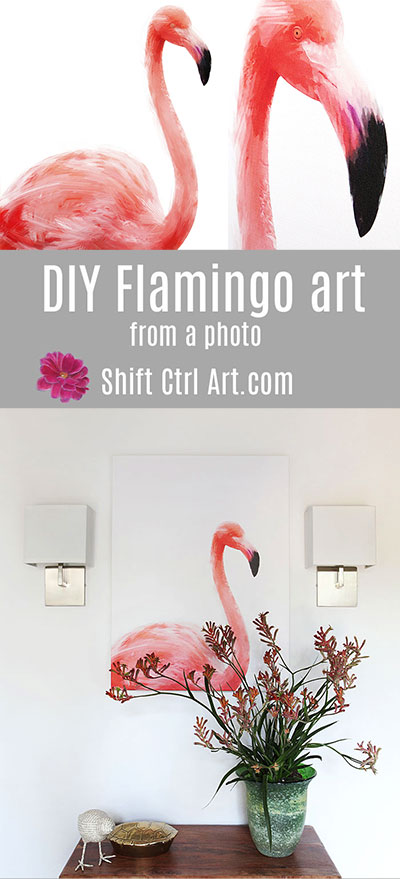#DIY #Flamingo #art from #photo