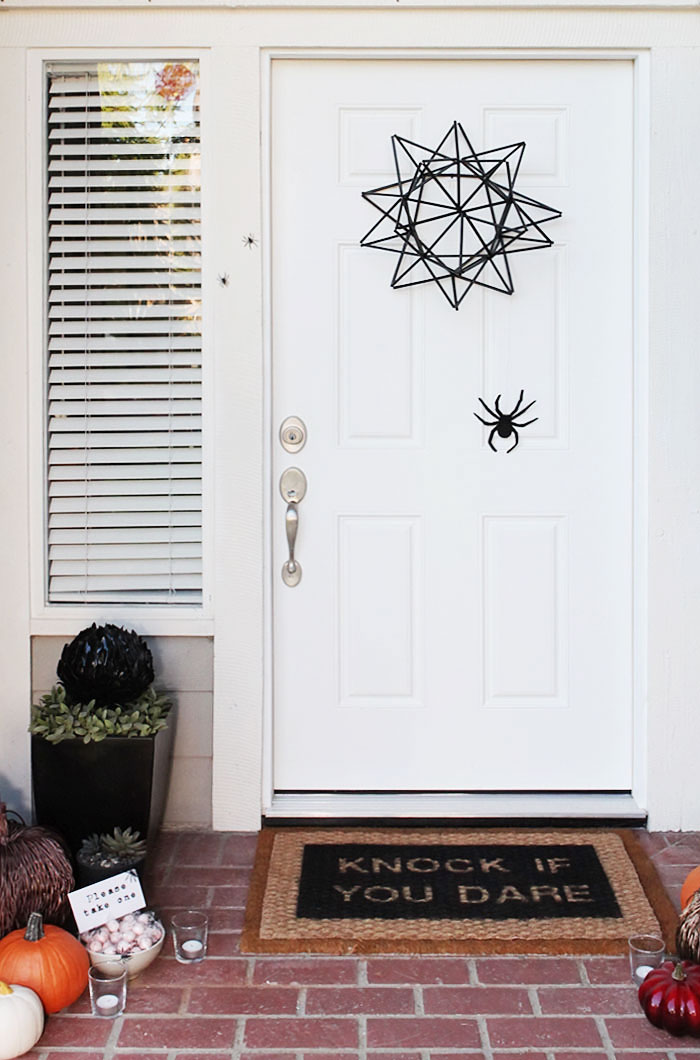 Halloween spider web door wreath