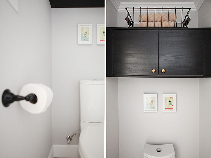 Inexpensive oversized art - and my toilet room reveal