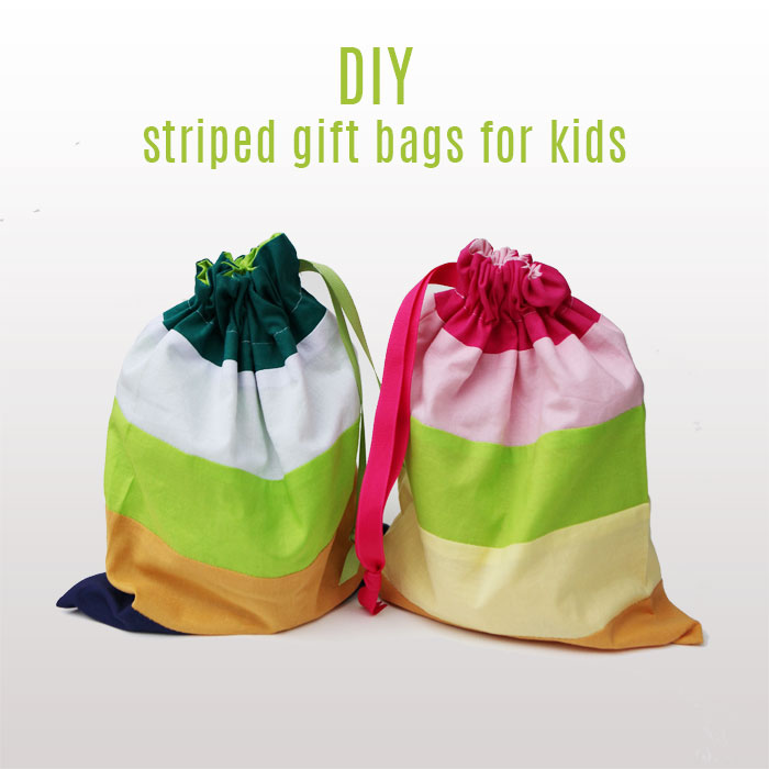 Striped gift bags for kids DIY 1