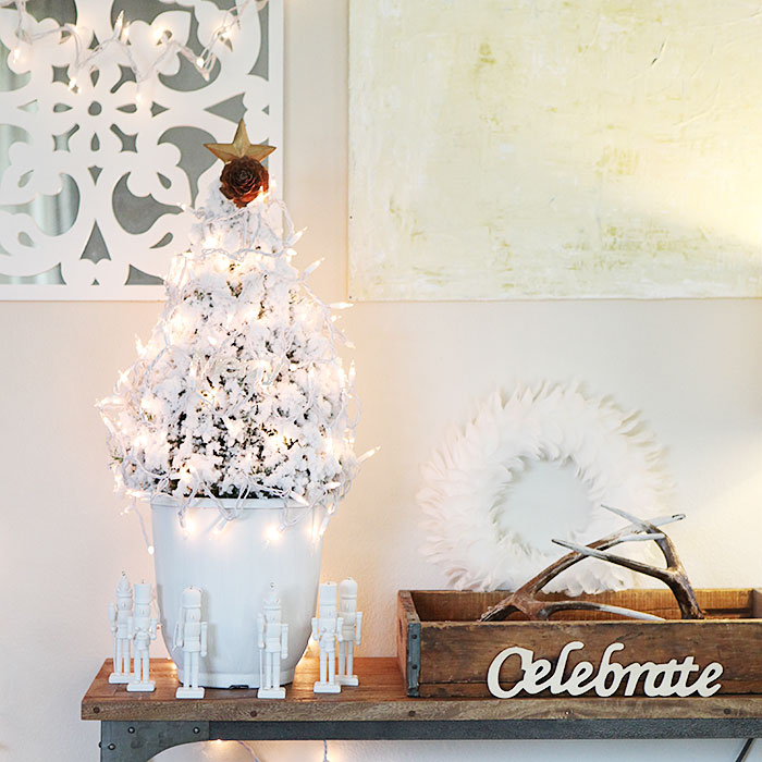 Dare to deck the halls DIY Christmas tree with string lights