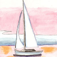 Water color sailboat