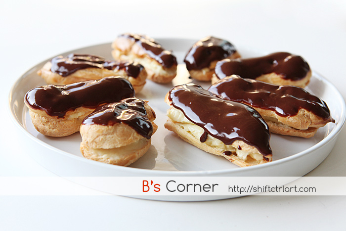 Chocolate eclairs Cooking Fridays homeschooling