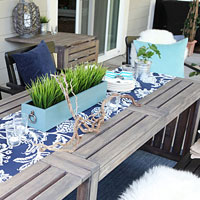 Painting the outdoor furniture - how I got that barnwood color