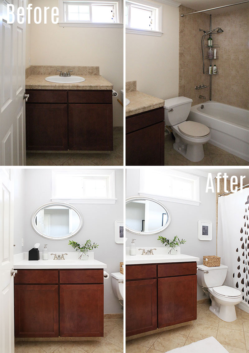Small bathroom make over before after
