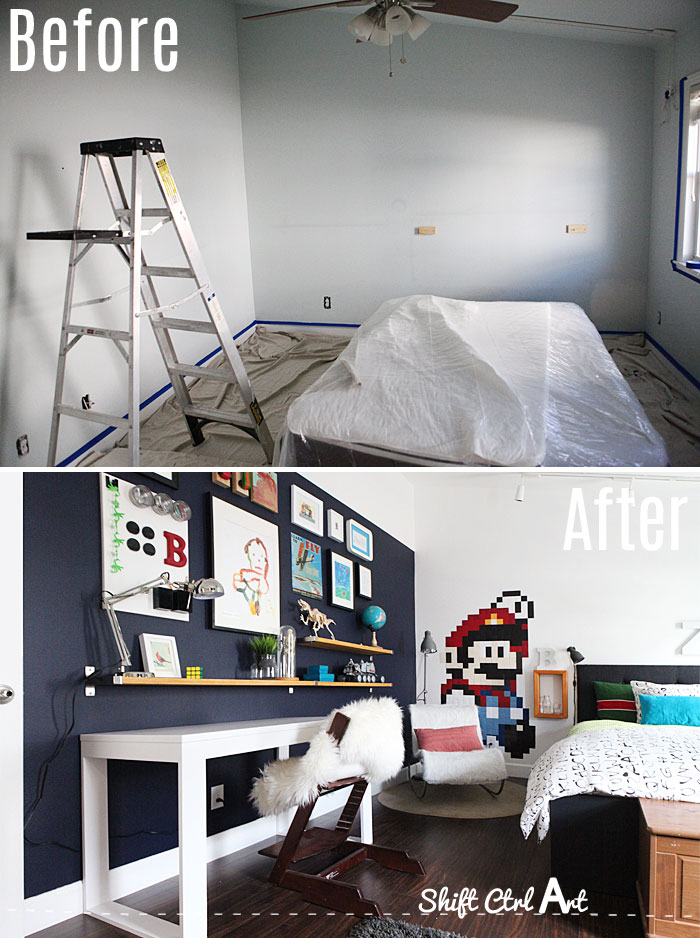 b room before and after