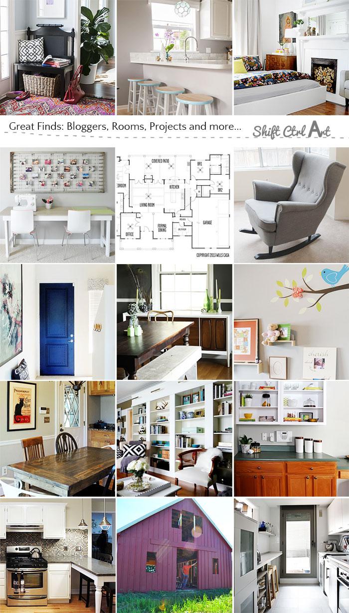 Great Finds - bloggers, projects and rooms oh my.
